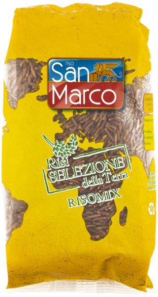 Рис красный Сан Марко из Венето Эрмес длиннозерный Ризериа Кремонези м/у, 500 г