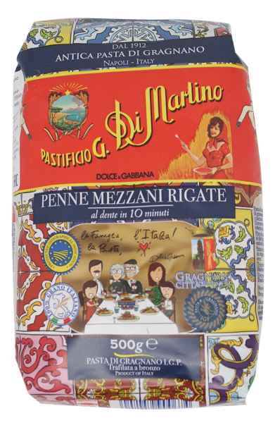 Макароны коллекция D&G Ди Мартино из Граньяно пенне меццани ригати Ди Мартино м/у, 500 г