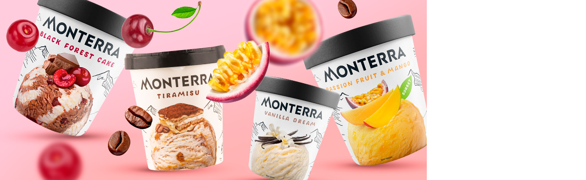 -27% на мороженое «Монтерра»