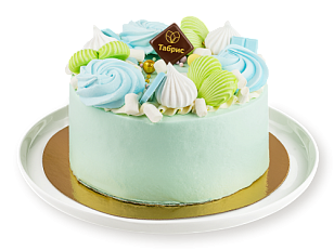 Торт Детский голубой бисквитный